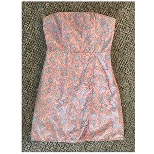 Pink Vineyard Vines Strapless Dress